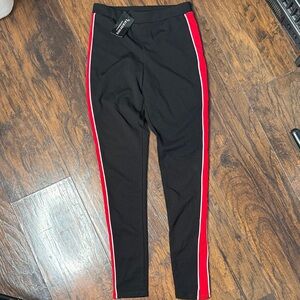 Fashion Nova Black and Red Leggings